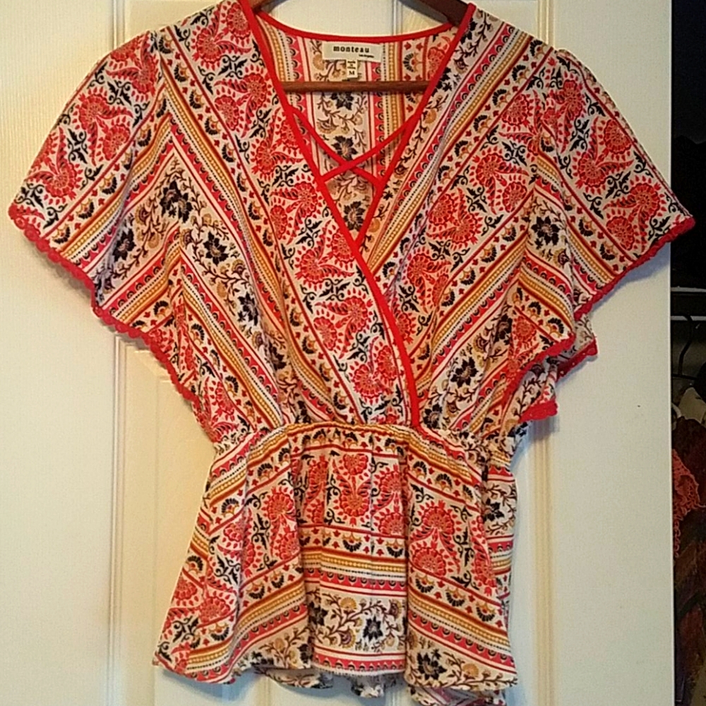 Latin themed floral pattern shirt